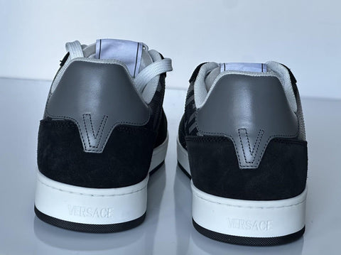 Versace Greca Men’s Leather Black/Charcoal Sneakers 9 US (42) 1013377 IT NIB