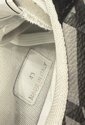 Versace Greca Men’s Leather Black/Charcoal Sneakers 10 US (43 Eu) 1013377 IT NIB