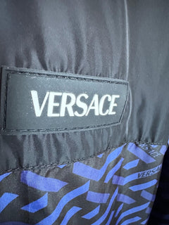 Versace Men's Blouson Jacket Windbreaker Blue/Black 44 US (54) 1010101 NWT $925