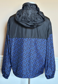 Versace Men's Blouson Jacket Windbreaker Blue/Black 46 US (56) 1010101 NWT $925