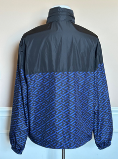 Versace Men's Blouson Jacket Windbreaker Blue/Black 46 US (56) 1010101 NWT $925