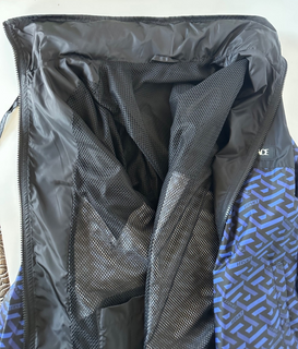 Versace Men's Blouson Jacket Windbreaker Blue/Black 50 US (60) 1010101 NWT $925