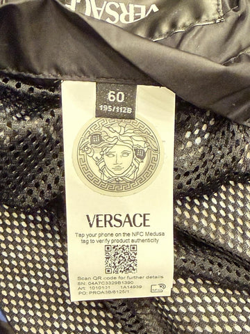 Versace Men's Blouson Jacket Windbreaker Blue/Black 50 US (60) 1010101 NWT $925