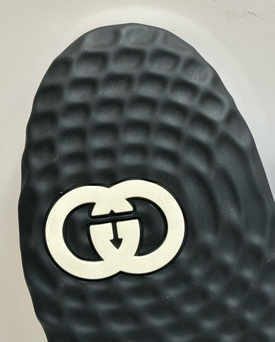 Gucci Dali Soft White/Black Leather Sneakers 12.5 US (Gucci 12) Italy 741656 NIB