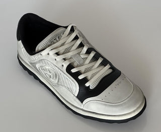 Gucci Dali Soft White/Black Leather Sneakers 12.5 US (Gucci 12) Italy 741656 NIB