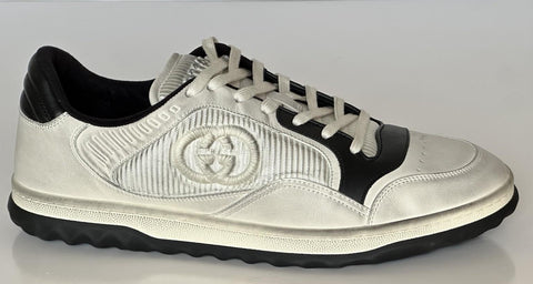 Gucci Dali Soft White/Black Leather Sneakers 12.5 US (Gucci 12) Italy 741656 NIB