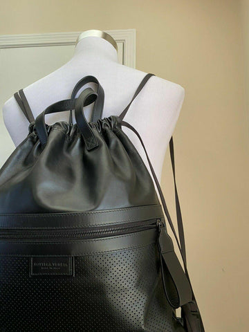 Bottega Veneta Leather Backpack Black Made in Italy 567222 NWT $1980