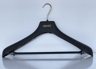 VERSACE Gray Plastic Suit/Jacket/Pants Hanger with Gold Hardware 17.6x7.5