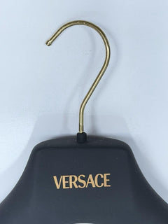 VERSACE Gray Plastic Suit/Jacket/Pants Hanger with Gold Hardware 17.6x7.5