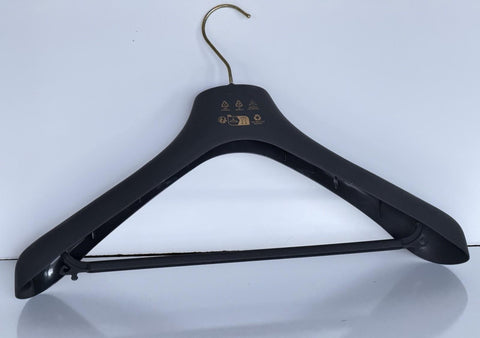 VERSACE Gray Plastic Suit/Jacket/Pants Hanger with Gold Hardware 17.6x7.5