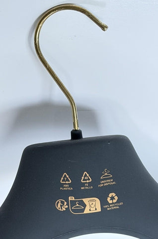 VERSACE Gray Plastic Suit/Jacket/Pants Hanger with Gold Hardware 17.6x7.5