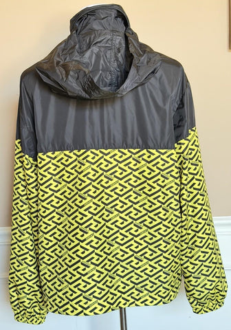 Versace Mens Blouson Jacket Windbreaker Yellow/Black 44 US (54) 1010101 NWT $925