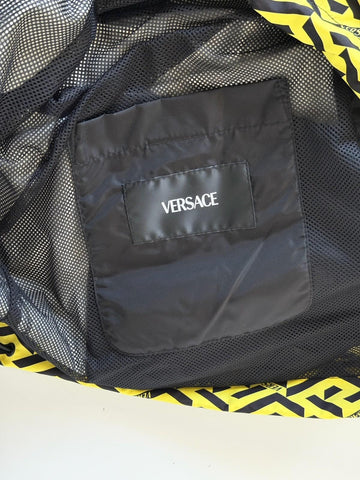 Versace Mens Blouson Jacket Windbreaker Yellow/Black 44 US (54) 1010101 NWT $925