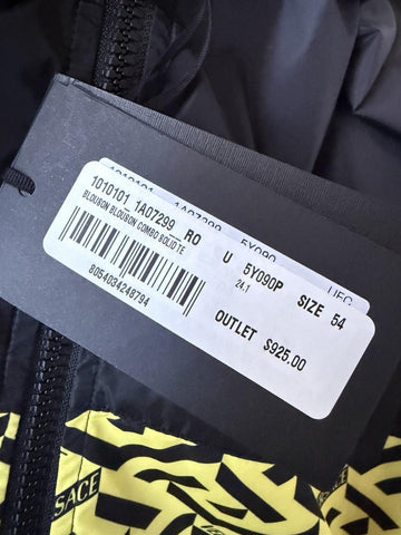 Versace Mens Blouson Jacket Windbreaker Yellow/Black 44 US (54) 1010101 NWT $925