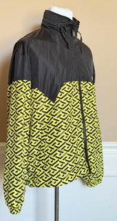 Versace Mens Blouson Jacket Windbreaker Yellow/Black 44 US (54) 1010101 NWT $925