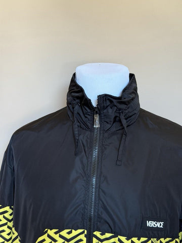 Versace Mens Blouson Jacket Windbreaker Yellow/Black 44 US (54) 1010101 NWT $925