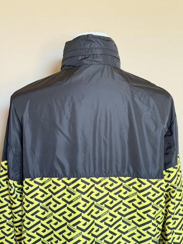 Versace Mens Blouson Jacket Windbreaker Yellow/Black 44 US (54) 1010101 NWT $925