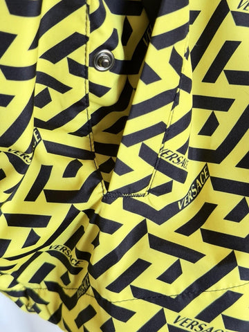 Versace Mens Blouson Jacket Windbreaker Yellow/Black 44 US (54) 1010101 NWT $925