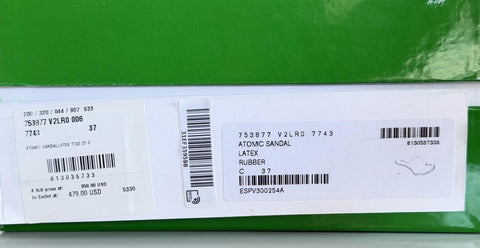 Bottega Veneta Lambskin Leather Atomic Mule Shoes Rubber 7 US 753877 IT NIB $960