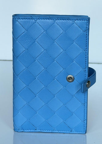 Bottega Veneta Nappa Leather Intrecciato Blue Wallet 609070 IT NWT $850