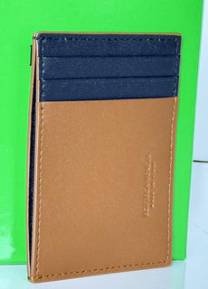Bottega Veneta Men's Leather Card Case Cognac/Space 748052 Italy NWT $450