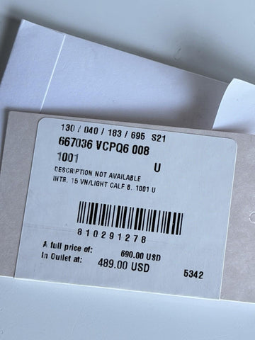 Bottega Veneta Tiny Tri-fold  Black/Papaya Wallet Leather 667036 NWT $690