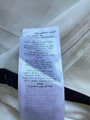 Gucci Double G Embroidery Men’s Short Pants White 34 US/50 Eu 746847 NWT $1250