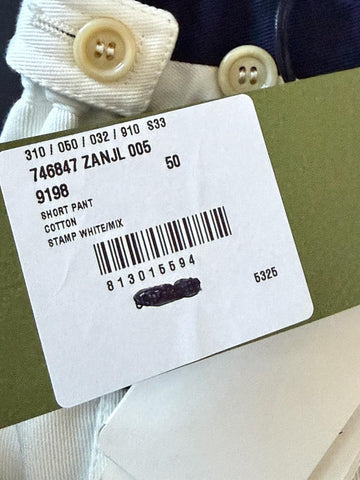 Gucci Double G Embroidery Men’s Short Pants White 34 US/50 Eu 746847 NWT $1250