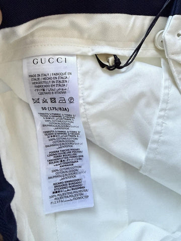 Gucci Double G Embroidery Men’s Short Pants White 34 US/50 Eu 746847 NWT $1250