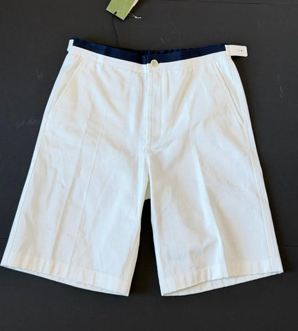 Gucci Double G Embroidery Men’s Short Pants White 34 US/50 Eu 746847 NWT $1250