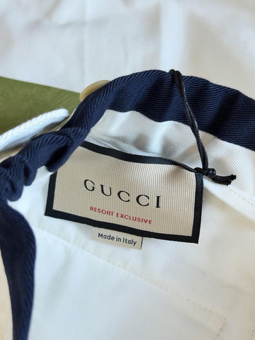 Gucci Double G Embroidery Men’s Short Pants White 34 US/50 Eu 746847 NWT $1250