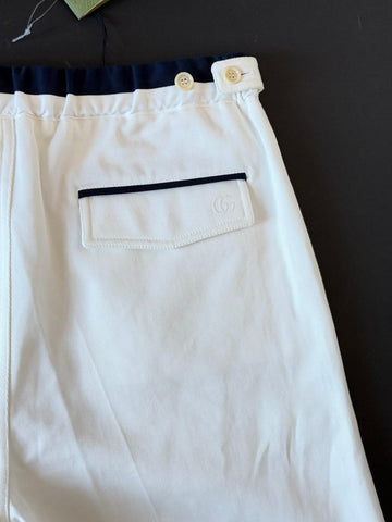 Gucci Double G Embroidery Men’s Short Pants White 32 US/48 Eu 746847 NWT $1250