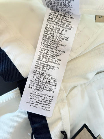 Gucci Double G Embroidery Men’s Short Pants White 32 US/48 Eu 746847 NWT $1250