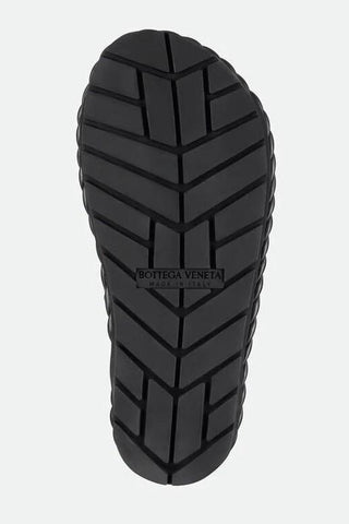 Bottega Veneta Soft Lambskin Leather Flat Sandals Black 10 US 787003 NIB $1100