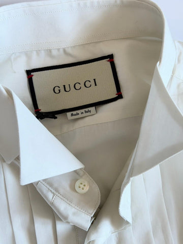 Gucci Soft White Tuxedo Dress Shirt 41/16 Italy 581433 Italy NWT