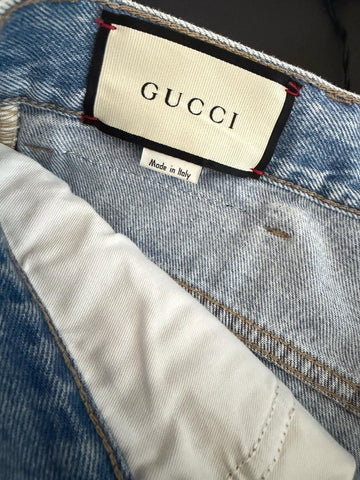 Gucci Men's Stone Bleach Washed Light Blue Jeans 38 US (54 Euro) 623953 4003 NWT