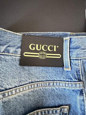 Gucci Men's Stone Bleach Washed Light Blue Jeans 38 US (54 Euro) 623953 4003 NWT