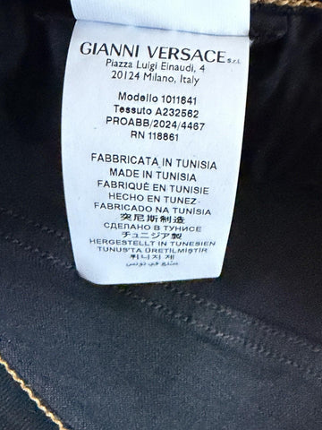 Versace Men’s Black Stretch Denim Jeans Size 33 US 1011841 NWT $950