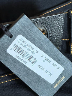 Versace Men’s Black Stretch Denim Jeans Size 34 US 1011841 NWT $950