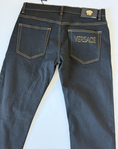 Versace Men’s Black Stretch Denim Jeans Size 35 US 1011841 NWT $950