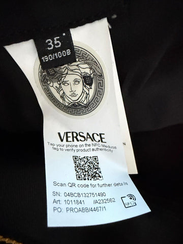 Versace Men’s Black Stretch Denim Jeans Size 35 US 1011841 NWT $950