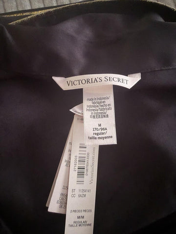 VICTORIA SECRET FASHION SHOW 2025 GLAZED SATIN ANGEL WINGS PAJAMA SET MED