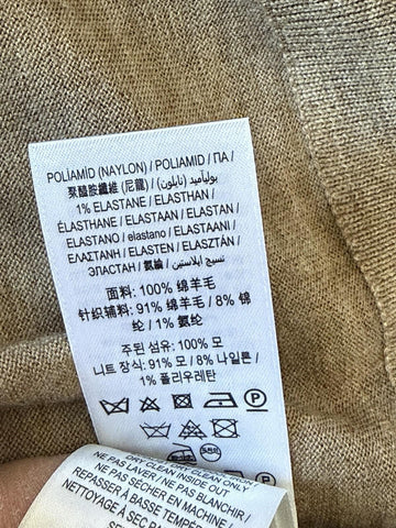 Burberry Tulip Wool Camel Melange Cardigan Sweater Small 8112078 NWT $945