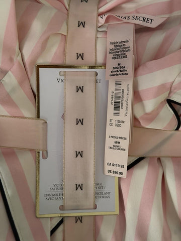 Victoria's Secret Fashion Show Satin Sparkle Pajama Set Medium Short Length