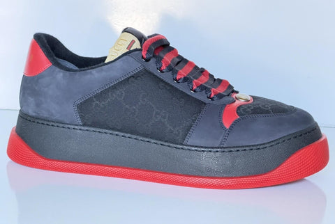 Gucci GG Double Screener Black/Red Sneakers 11 US (10.5 Gucci) 750048 IT NIB