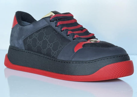 Gucci GG Double Screener Black/Red Sneakers 12 US (11.5 Gucci) 750048 IT NIB