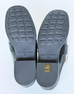 Bottega Veneta Monsieur Leather Moccasin Sandals Black 7 US 729887 NIB $1200