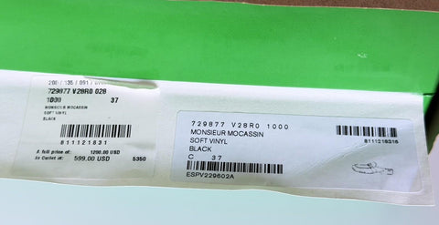 Bottega Veneta Monsieur Leather Moccasin Sandals Black 7 US 729887 NIB $1200