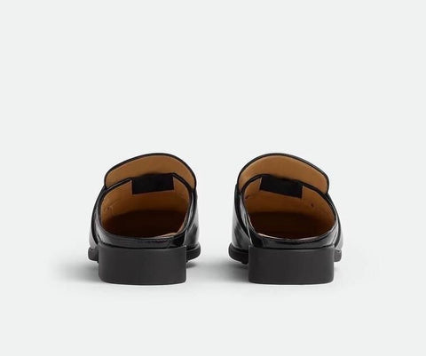 Bottega Veneta Monsieur Leather Moccasin Sandals Black 7 US 729887 NIB $1200