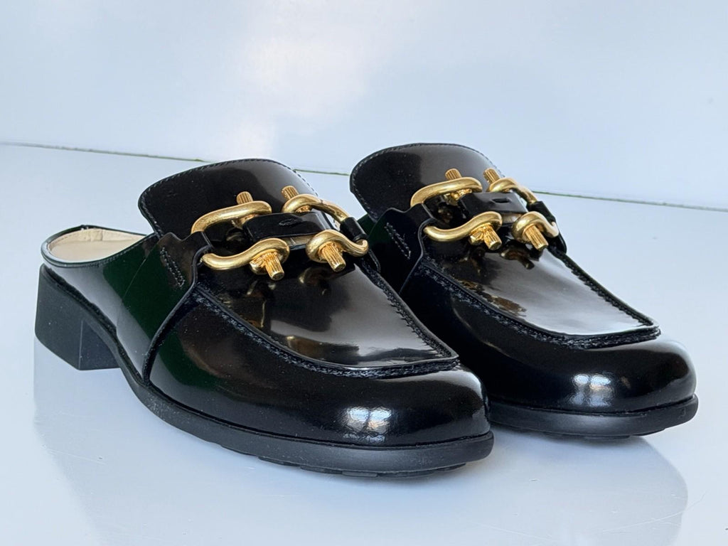 Bottega Veneta Monsieur Leather Moccasin Sandals Black 8.5 US